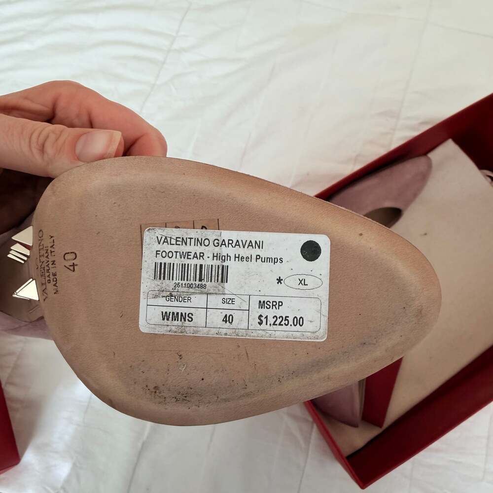 Valentino Garavani Rockstud Killer Stud 90mm Pink Suede Pumps EU 40 - Picture 10 of 12